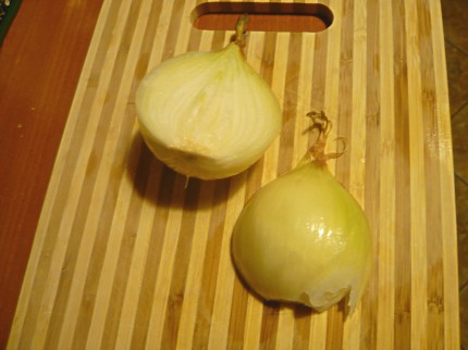 Halved onion