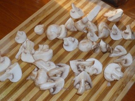 Chopped mushrooms